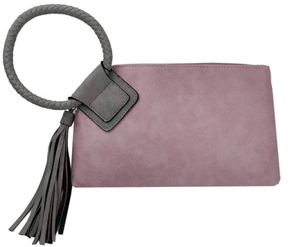BP204 Fashion Cuff Handle Tassel Wristlet Clutch