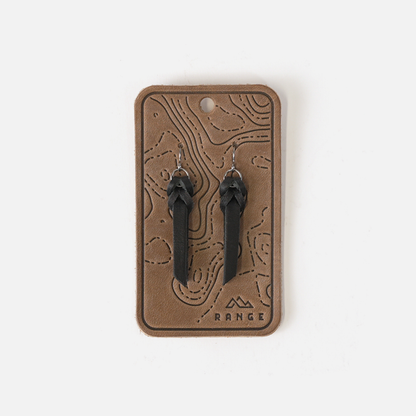 Handcrafted Full-Grain Leather Braided Earrings