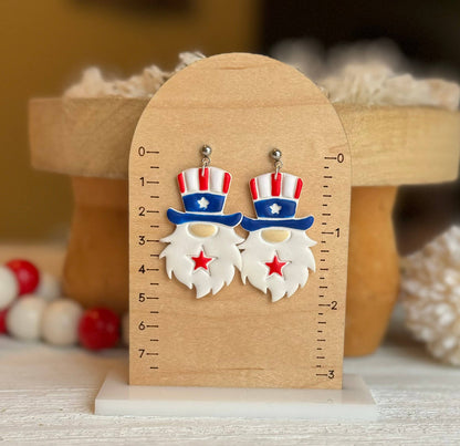 Red, White & Blue Clay Earrings  