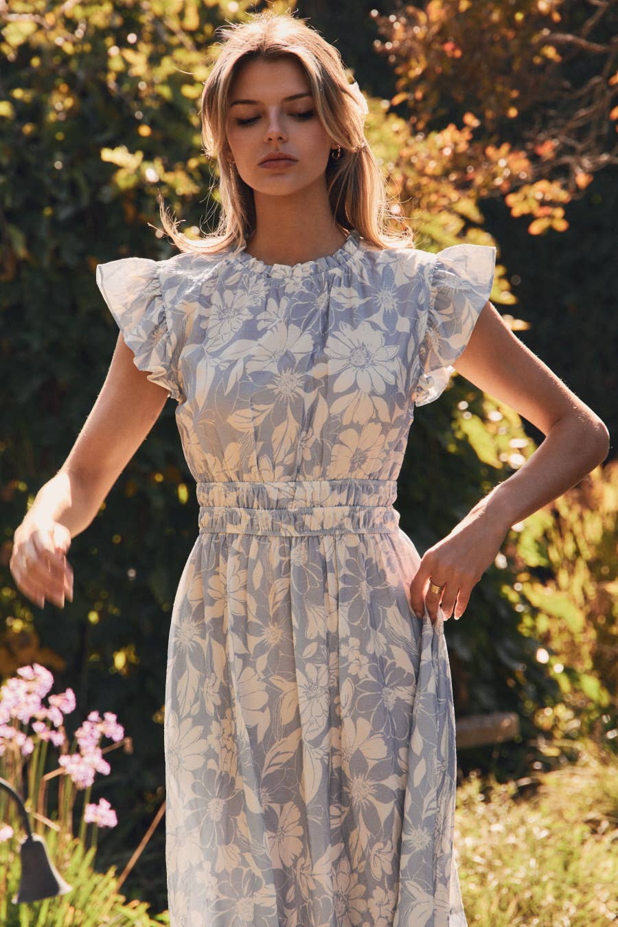 Printed Midi Dress
