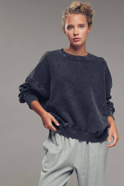 Pigment Washed Relaxed Fit Sweatshirt