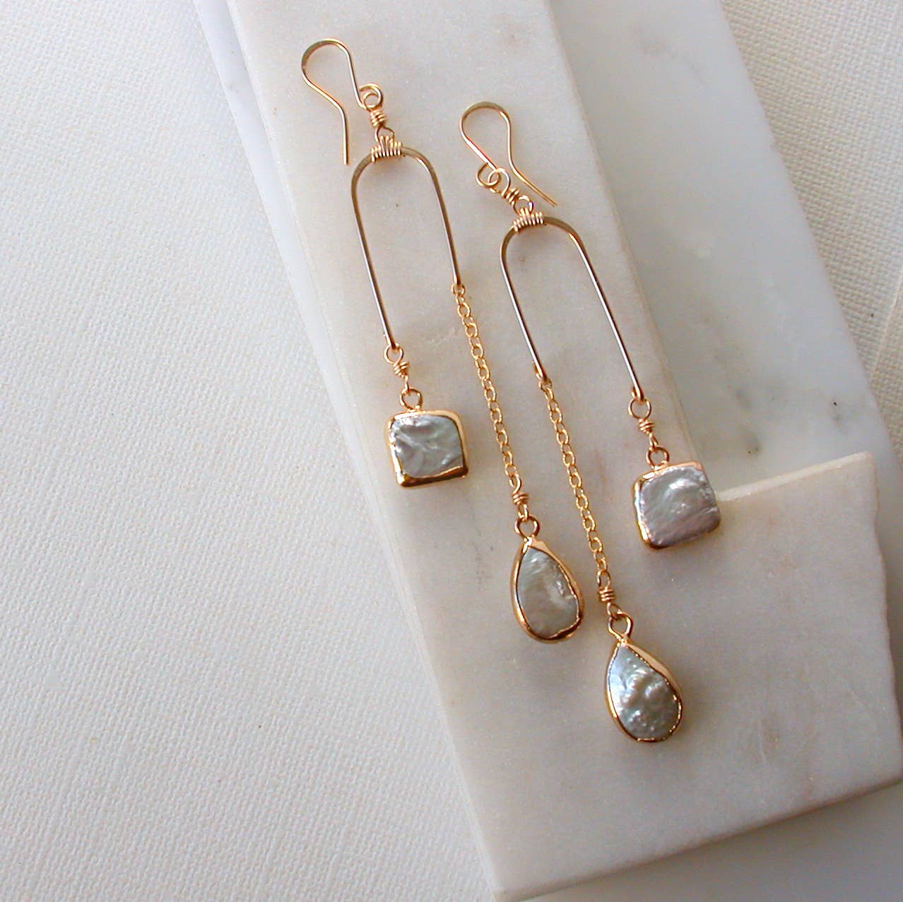 Pearl Balancing Act Earrings.