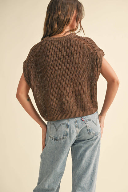 DOLMAN SLEEVE KNITTED TOP