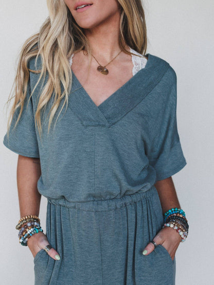 On The Go Jumpsuit - Olive
