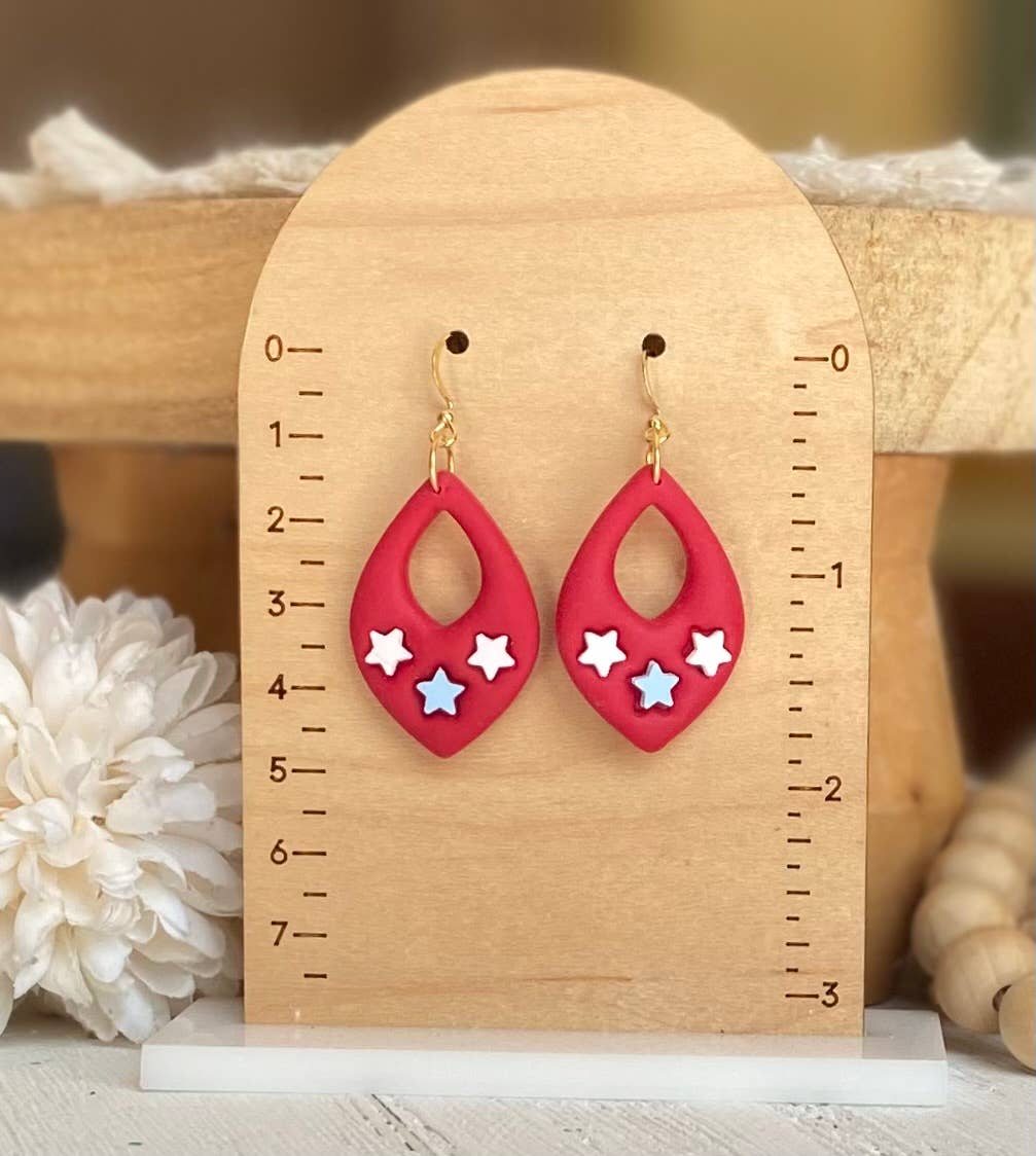 Fourth of July Earrings | Red White & Blue Earrings 