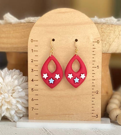 Fourth of July Earrings | Red White & Blue Earrings 
