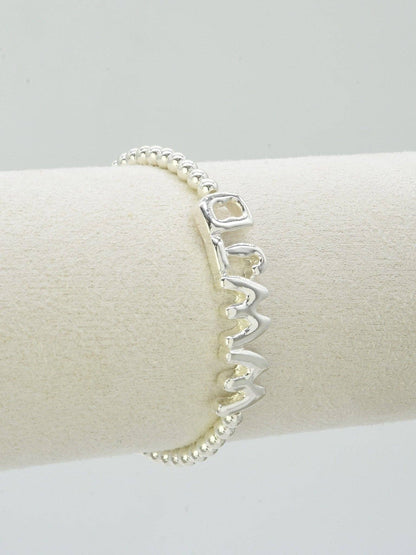CB2304 WWJD Beaded Stretch Bracelet