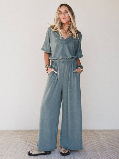 On The Go Jumpsuit - Olive