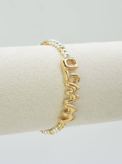 CB2304 WWJD Beaded Stretch Bracelet