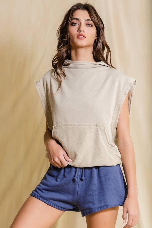 IT2135 Hooied Muscle Pullover