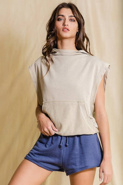 IT2135 Hooied Muscle Pullover