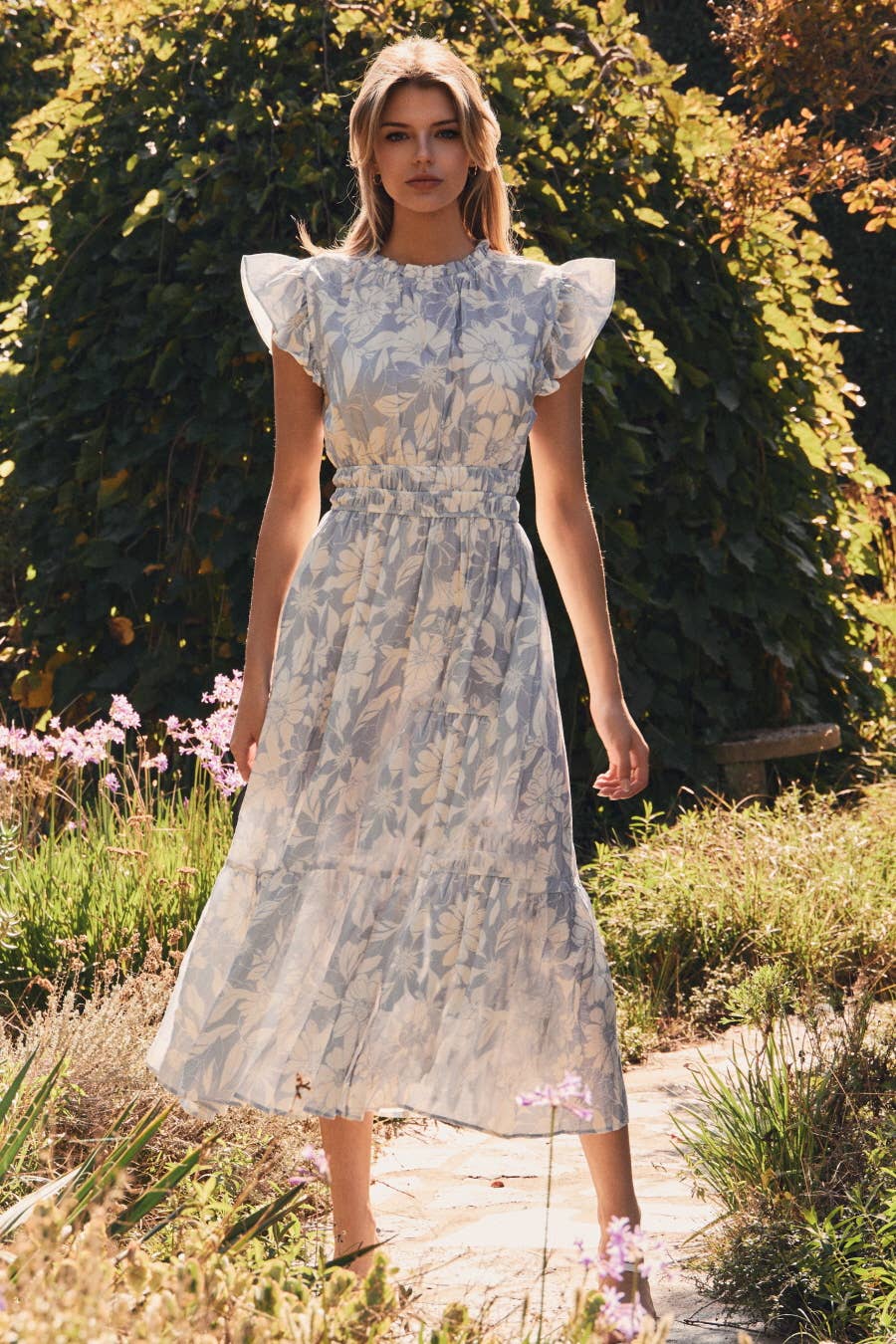 Printed Midi Dress
