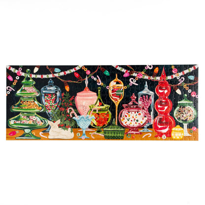 Candy Jars - 400 Piece Panoramic Holiday Jigsaw Puzzle