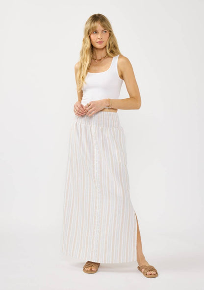 Faux Button Front Skirt