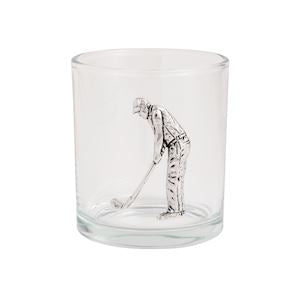 Golfer Golf Double Old Fashioned Glass