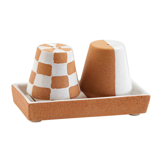 TERRACOTTA SALT AND PEPPER SET