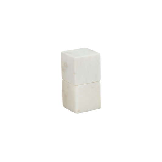 WHITE MARBLE CUBE SALT PEPPER